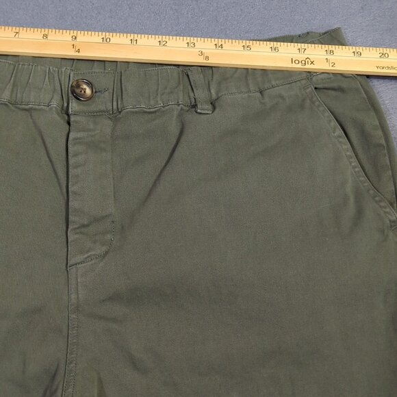 Cove USA Pants Men's 38 Green Chino Pants Stretch Elastic Waist Casual - Picture 6 of 11